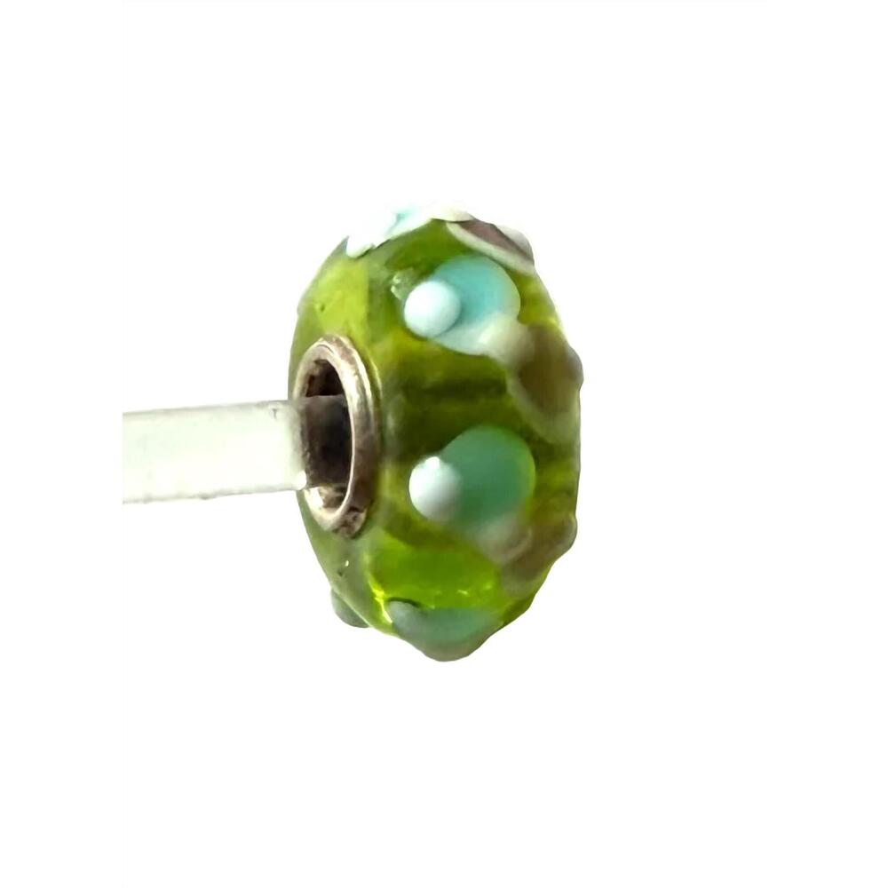 NEW TROLLBEADS women's universal unique lace bead charm in green